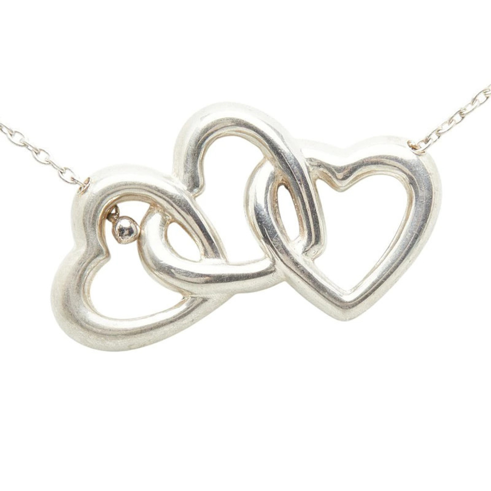 Tiffany Co Triple Heart Necklace Silver TIFFANYCo